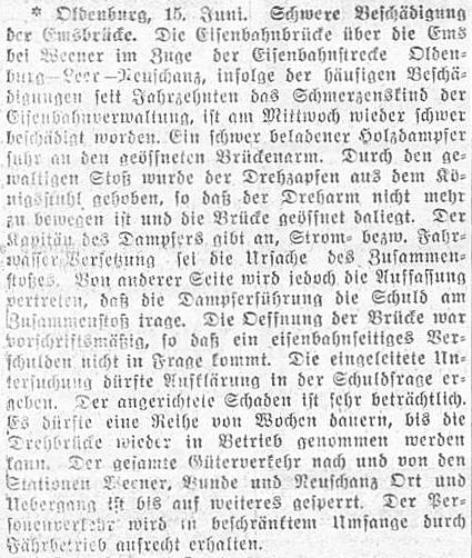 Jeversches Wochenblatt Nr. 140 vom 17. Juni 1922